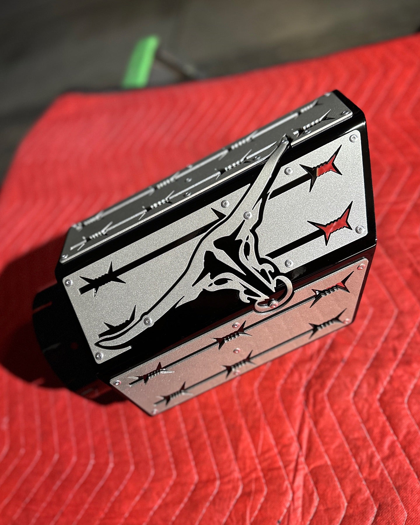 custom exhaust tips longhorn overlay powder coated finish two color 
