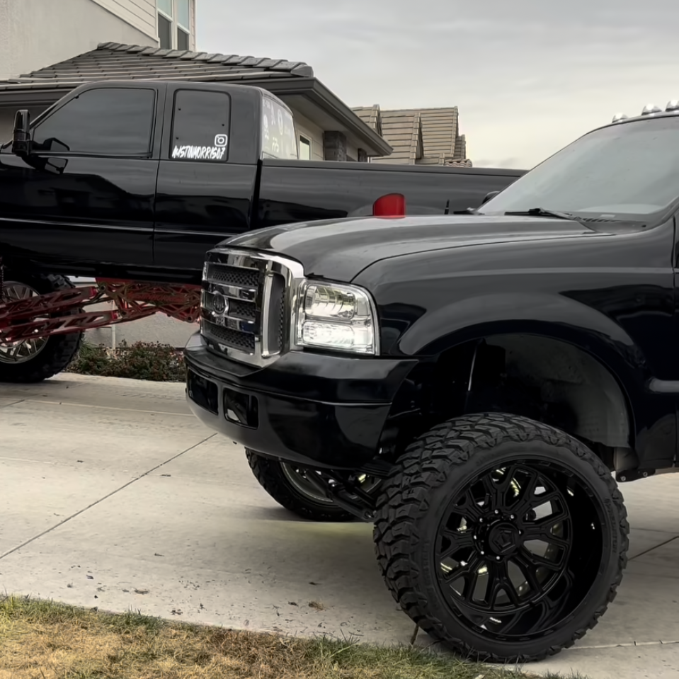 diesel exhaust hood stack tip hood exit mounted on the truck side view