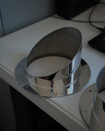 diesel exhaust hood stack tip polished chrome finish 