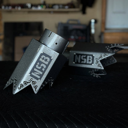 octagon exhaust tip with spiked ends