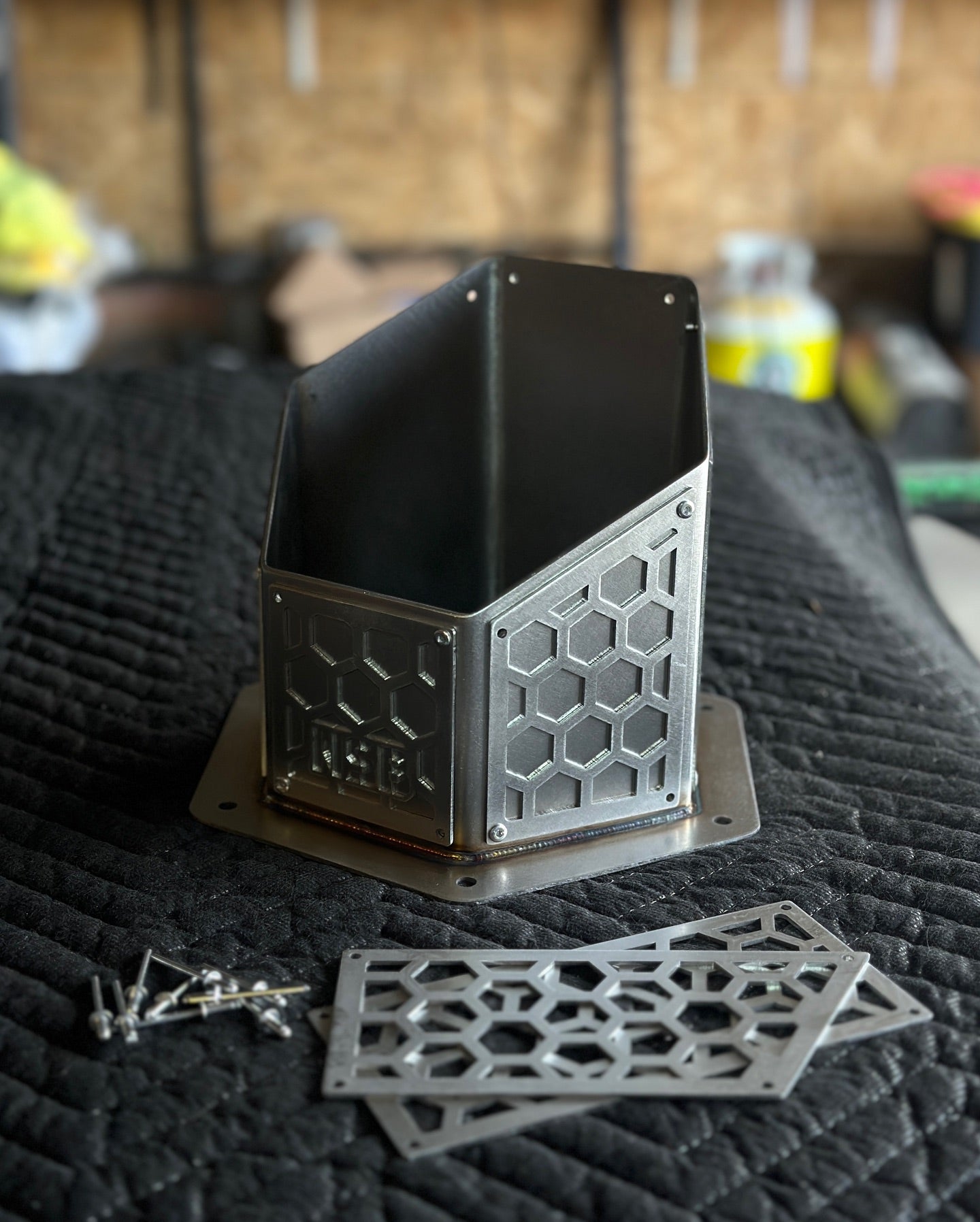 NSB honeycomb overlay hood stack