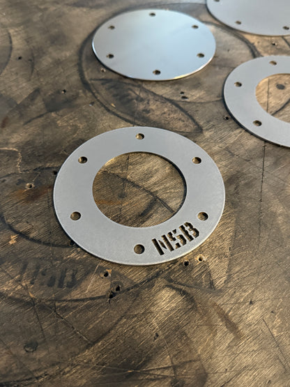 2.5 inch raw steel exhaust stack trim ring with nsb cutout  